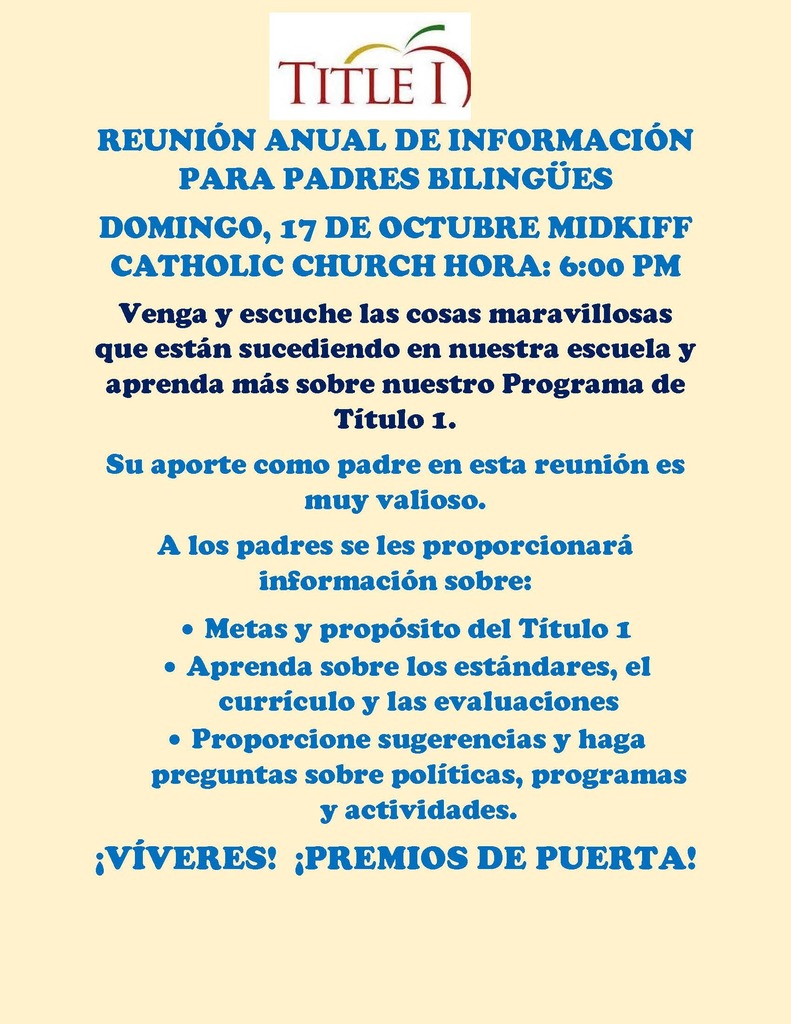 Title 1 Bilingual Meeting