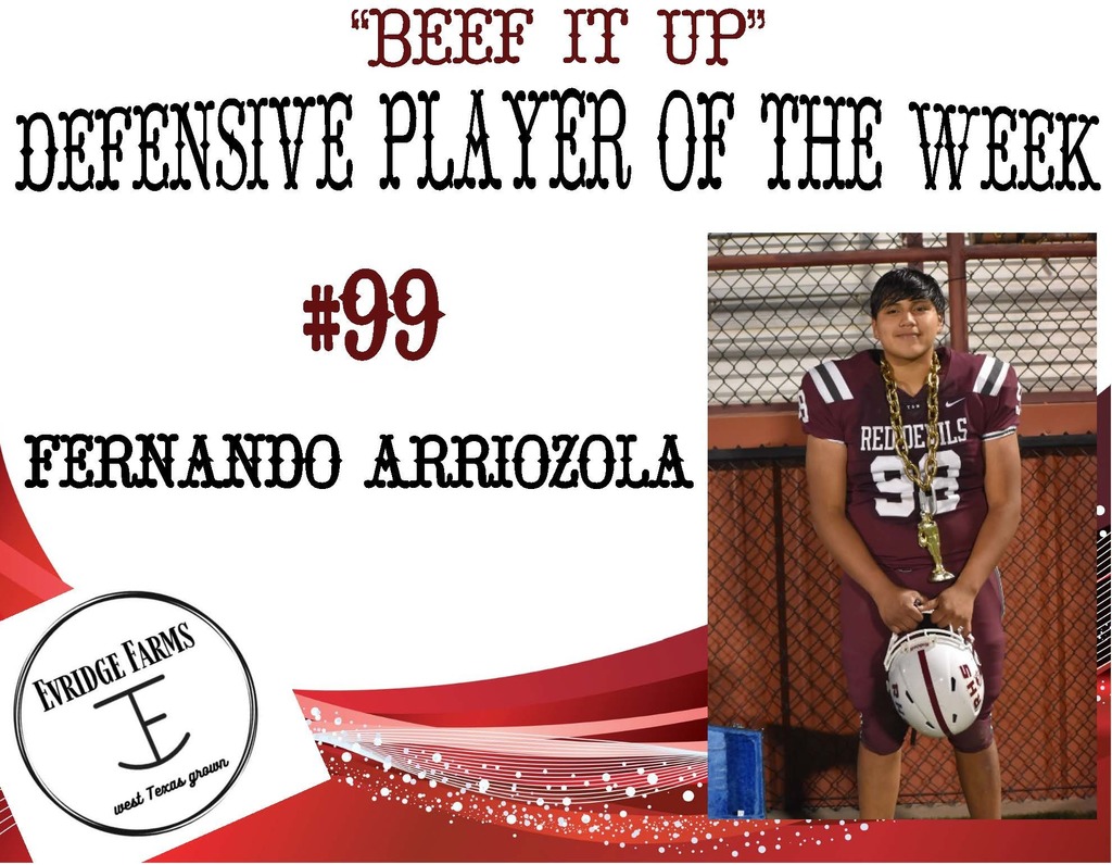 Evridge Farms - Defensive Player of the Week